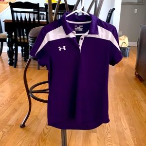 Under Armour Purple Polo 3 button shirt